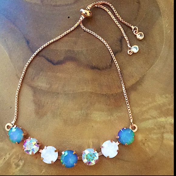 Aurora Borealis, Opal +AB Crystal Bracelet - Picture 5 of 6